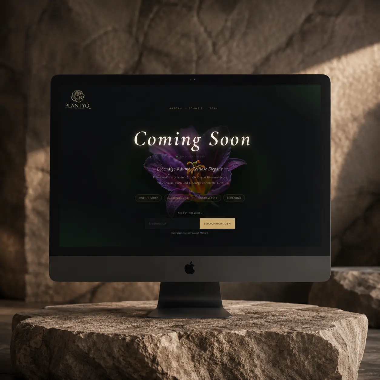 Coming-Soon-Seite für Plantyq